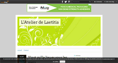 Desktop Screenshot of latelier-de-laetitia.over-blog.fr