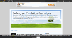 Desktop Screenshot of isolationthermique.over-blog.fr