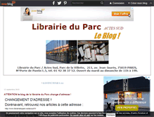 Tablet Screenshot of librairieduparc.over-blog.com