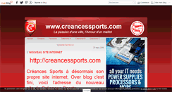 Desktop Screenshot of creancessports.over-blog.com