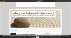 Desktop Screenshot of mediathequedublancmesnil.over-blog.com