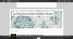Desktop Screenshot of ecuries-herbier-du-lac.over-blog.fr